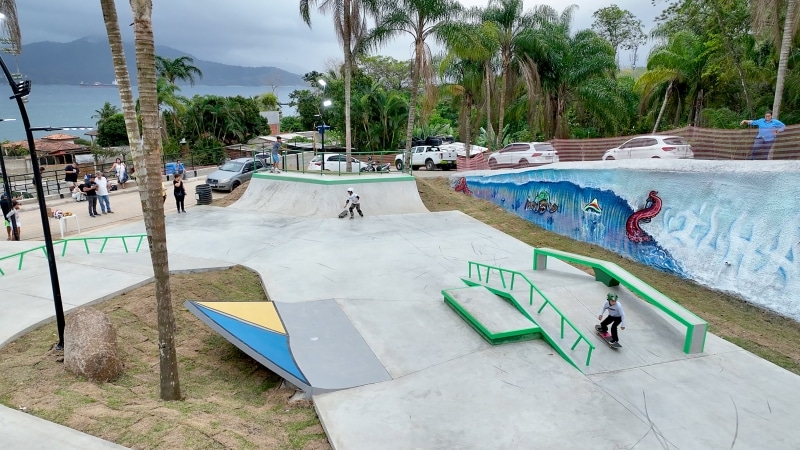 Nova pista de Skate de Ilhabela, no PEII Sul na Praia Grande